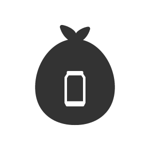 缶ゴミのアイコン2 | 【商用OK/無料】シンプルなフリーアイコン素材サイトSATO ICONS | 丸みのあるアウトラインとシルエットの ...
